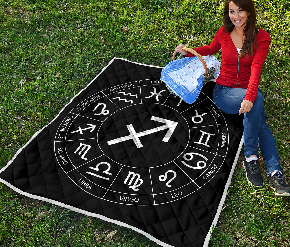 Astrology Sagittarius Sign Print Quilt