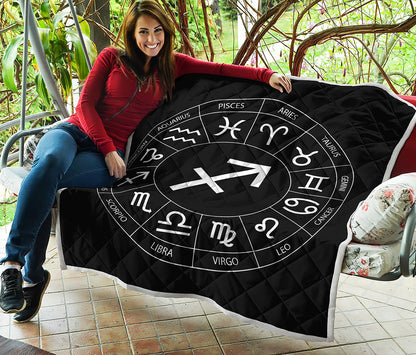 Astrology Sagittarius Sign Print Quilt