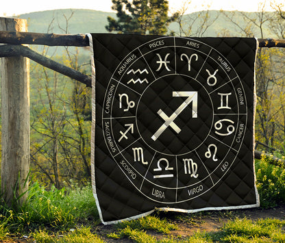 Astrology Sagittarius Sign Print Quilt