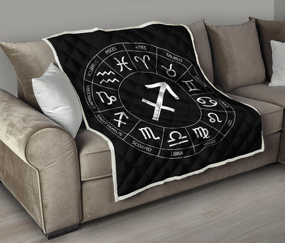 Astrology Sagittarius Sign Print Quilt