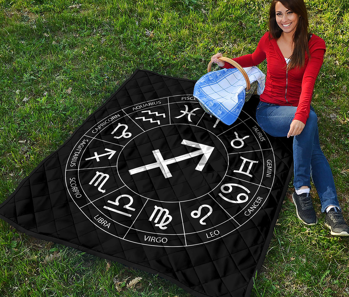 Astrology Sagittarius Sign Print Quilt