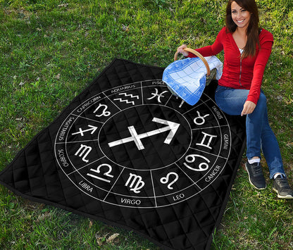 Astrology Sagittarius Sign Print Quilt