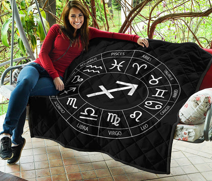 Astrology Sagittarius Sign Print Quilt