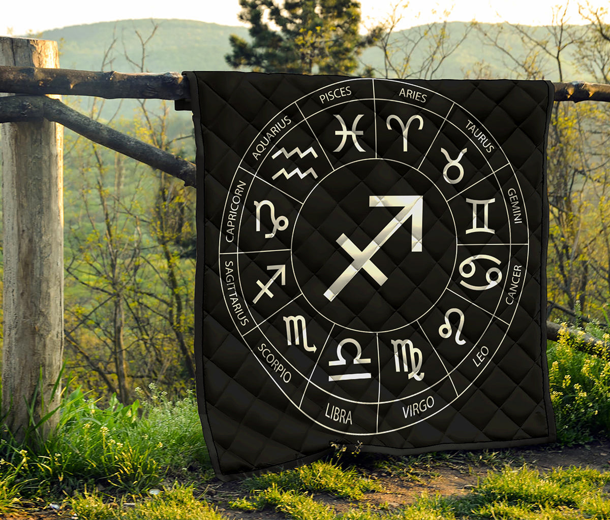 Astrology Sagittarius Sign Print Quilt