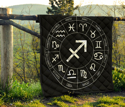 Astrology Sagittarius Sign Print Quilt