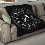 Astrology Sagittarius Sign Print Quilt