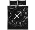 Astrology Sagittarius Sign Print Quilt Bed Set