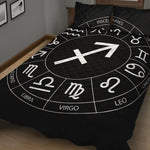 Astrology Sagittarius Sign Print Quilt Bed Set