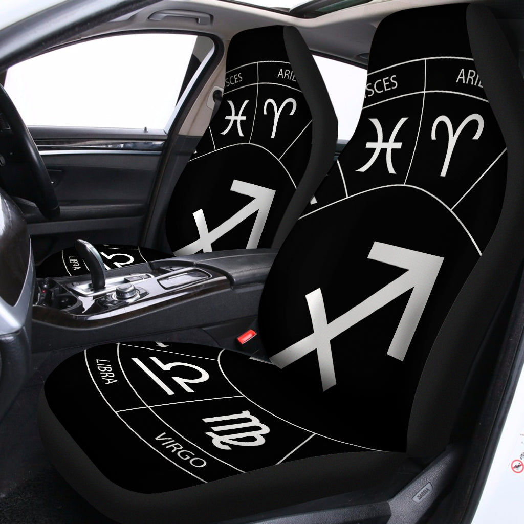 Astrology Sagittarius Sign Print Universal Fit Car Seat Covers