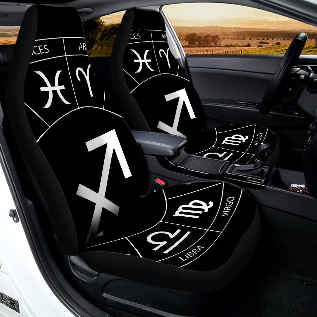 Astrology Sagittarius Sign Print Universal Fit Car Seat Covers