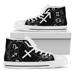 Astrology Sagittarius Sign Print White High Top Shoes
