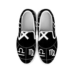 Astrology Sagittarius Sign Print White Slip On Shoes