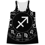 Astrology Sagittarius Sign Print Women's Racerback Tank Top