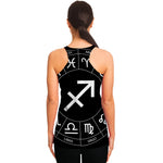 Astrology Sagittarius Sign Print Women's Racerback Tank Top