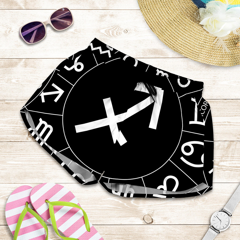 Astrology Sagittarius Sign Print Women's Shorts
