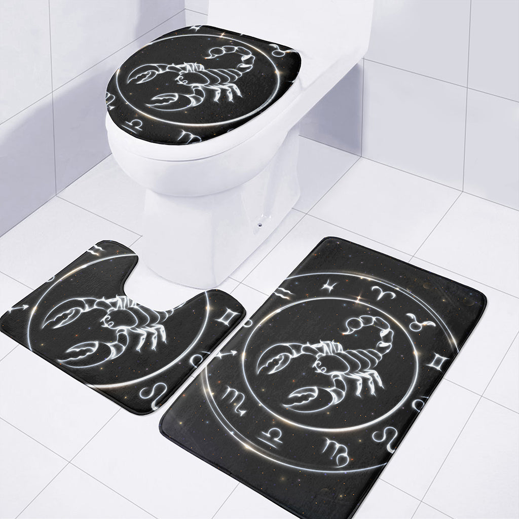 Astrology Scorpio Sign Print 3 Piece Bath Mat Set
