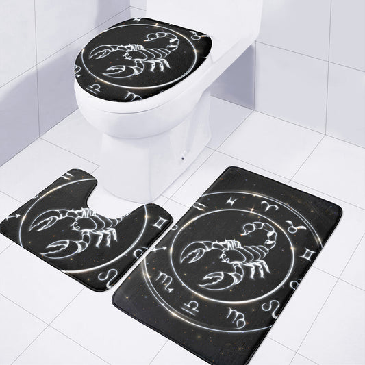 Astrology Scorpio Sign Print 3 Piece Bath Mat Set