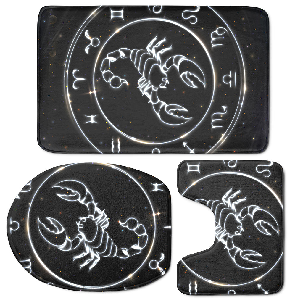 Astrology Scorpio Sign Print 3 Piece Bath Mat Set