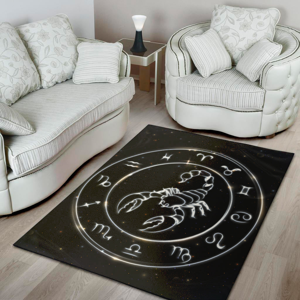 Astrology Scorpio Sign Print Area Rug