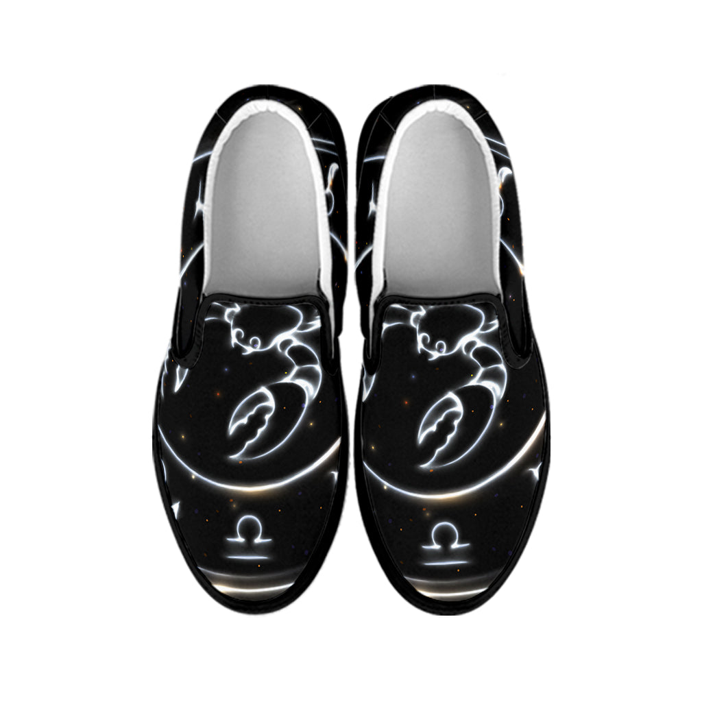Astrology Scorpio Sign Print Black Slip On Shoes