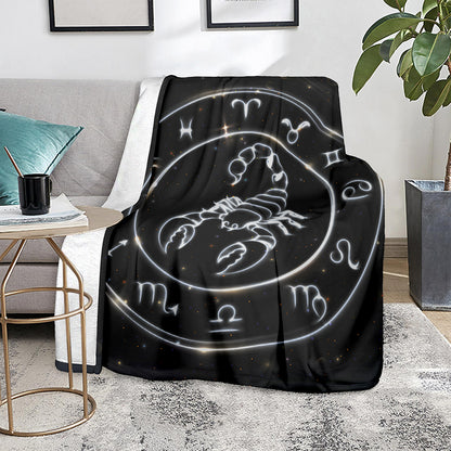 Astrology Scorpio Sign Print Blanket