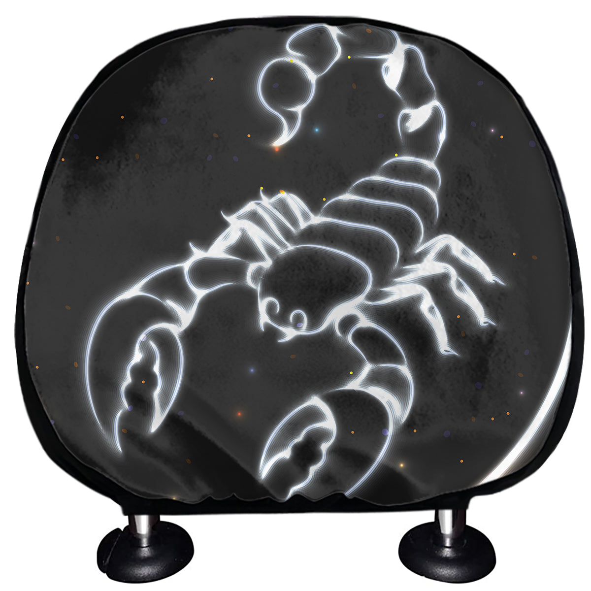 Astrology Scorpio Sign Print Car Headrest Covers