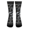 Astrology Scorpio Sign Print Crew Socks