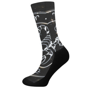 Astrology Scorpio Sign Print Crew Socks