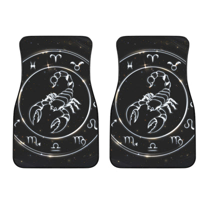 Astrology Scorpio Sign Print Front Car Floor Mats
