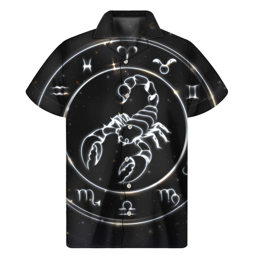 Astrology Scorpio Sign Print Men's Short Sleeve Shirt