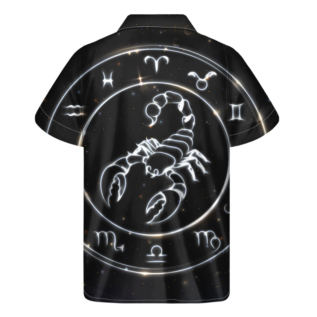 Astrology Scorpio Sign Print Men's Short Sleeve Shirt