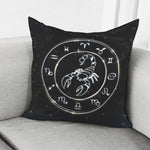 Astrology Scorpio Sign Print Pillow Cover