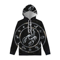 Astrology Scorpio Sign Print Pullover Hoodie