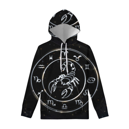 Astrology Scorpio Sign Print Pullover Hoodie