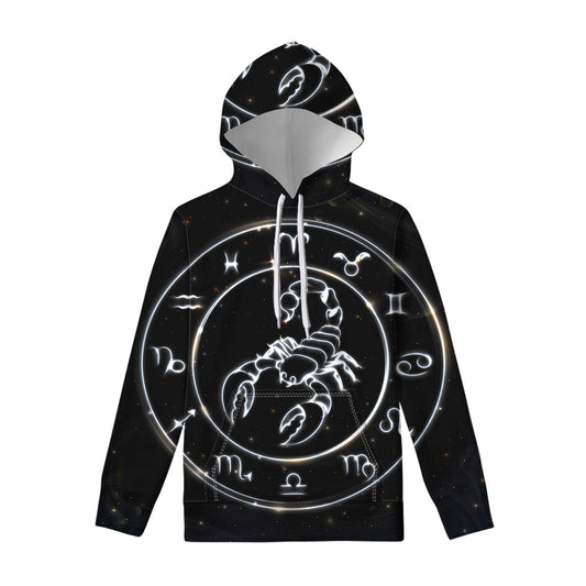 Astrology Scorpio Sign Print Pullover Hoodie