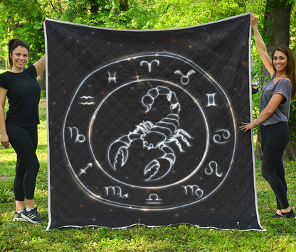Astrology Scorpio Sign Print Quilt