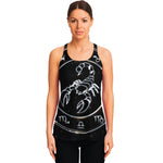 Astrology Scorpio Sign Print Women's Racerback Tank Top