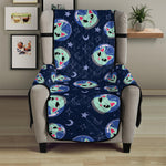 Astronaut Alien Cat Print Armchair Protector