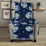 Astronaut Alien Cat Print Armchair Protector