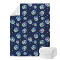 Astronaut Alien Cat Print Blanket