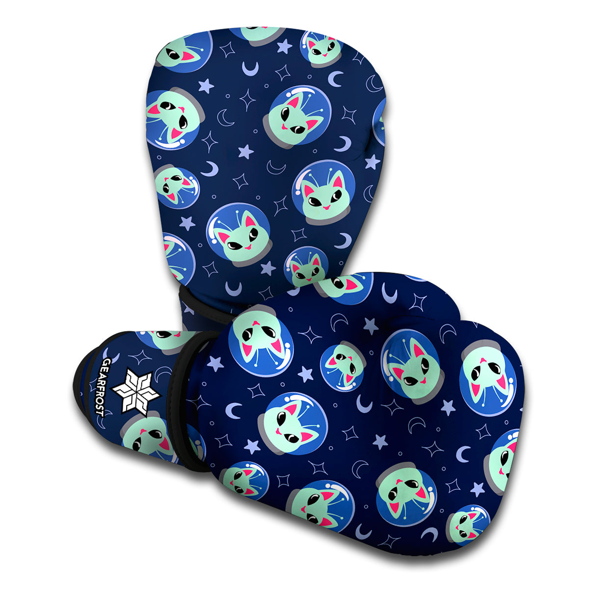 Astronaut Alien Cat Print Boxing Gloves