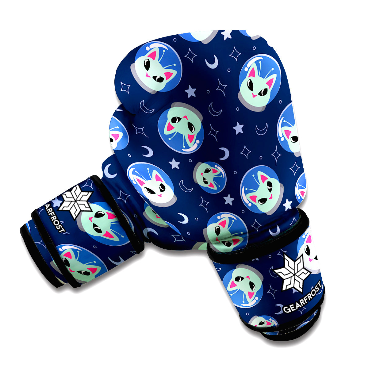 Astronaut Alien Cat Print Boxing Gloves