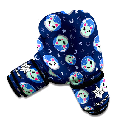 Astronaut Alien Cat Print Boxing Gloves
