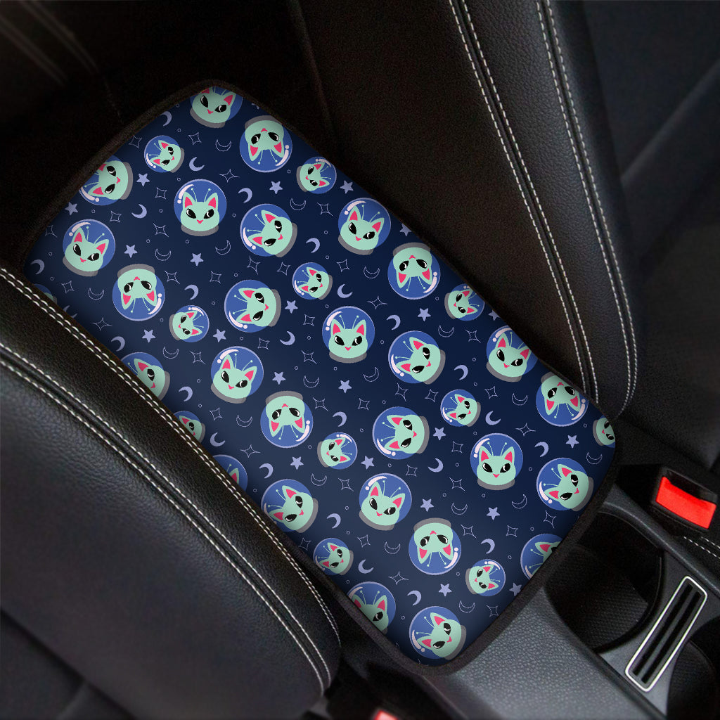Astronaut Alien Cat Print Car Center Console Cover