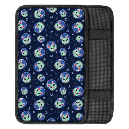 Astronaut Alien Cat Print Car Center Console Cover