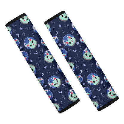 Astronaut Alien Cat Print Car Seat Belt Covers