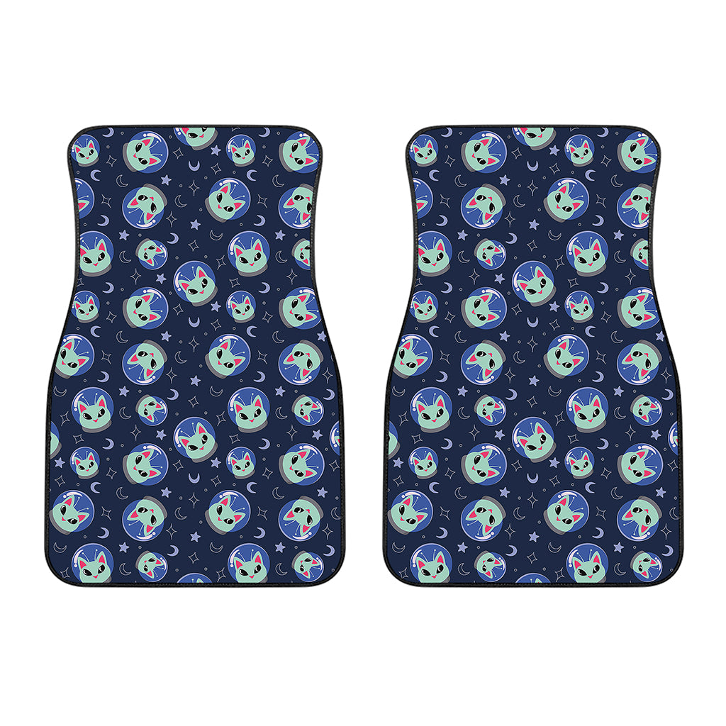 Astronaut Alien Cat Print Front Car Floor Mats