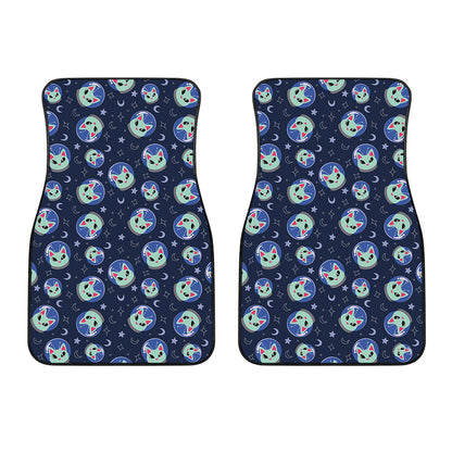 Astronaut Alien Cat Print Front Car Floor Mats