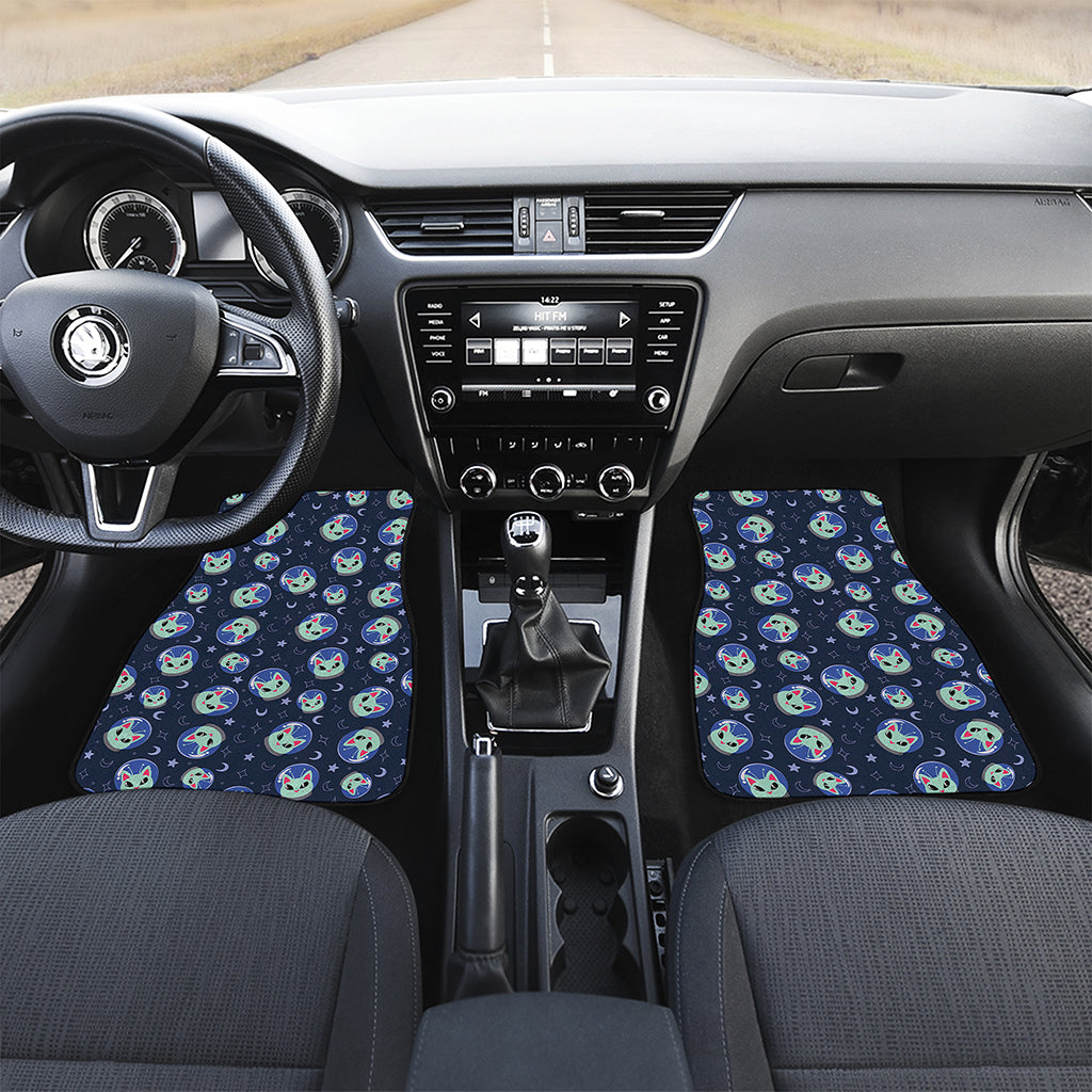 Astronaut Alien Cat Print Front Car Floor Mats