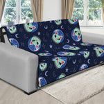 Astronaut Alien Cat Print Futon Protector